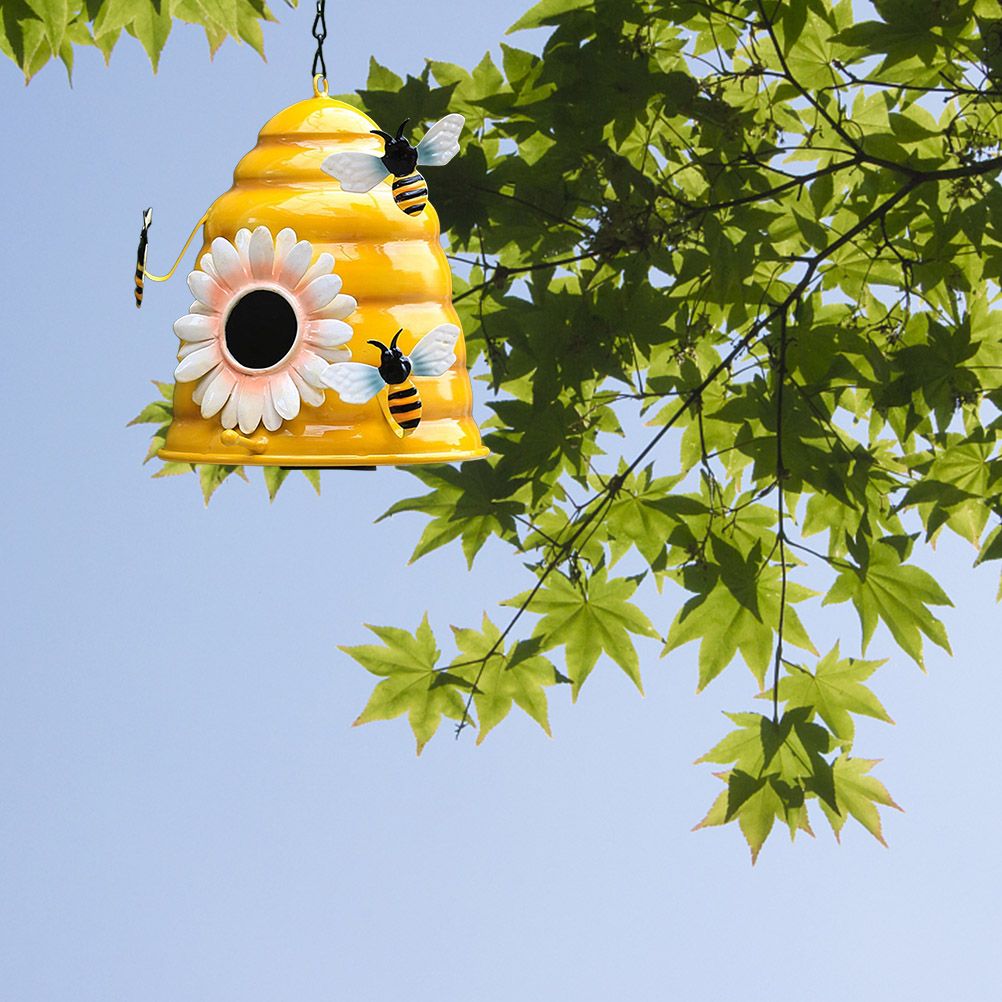 Beehive Bird Houses Outside Iron Hanging Birdhouses Garden Bird Nest Houses view 9