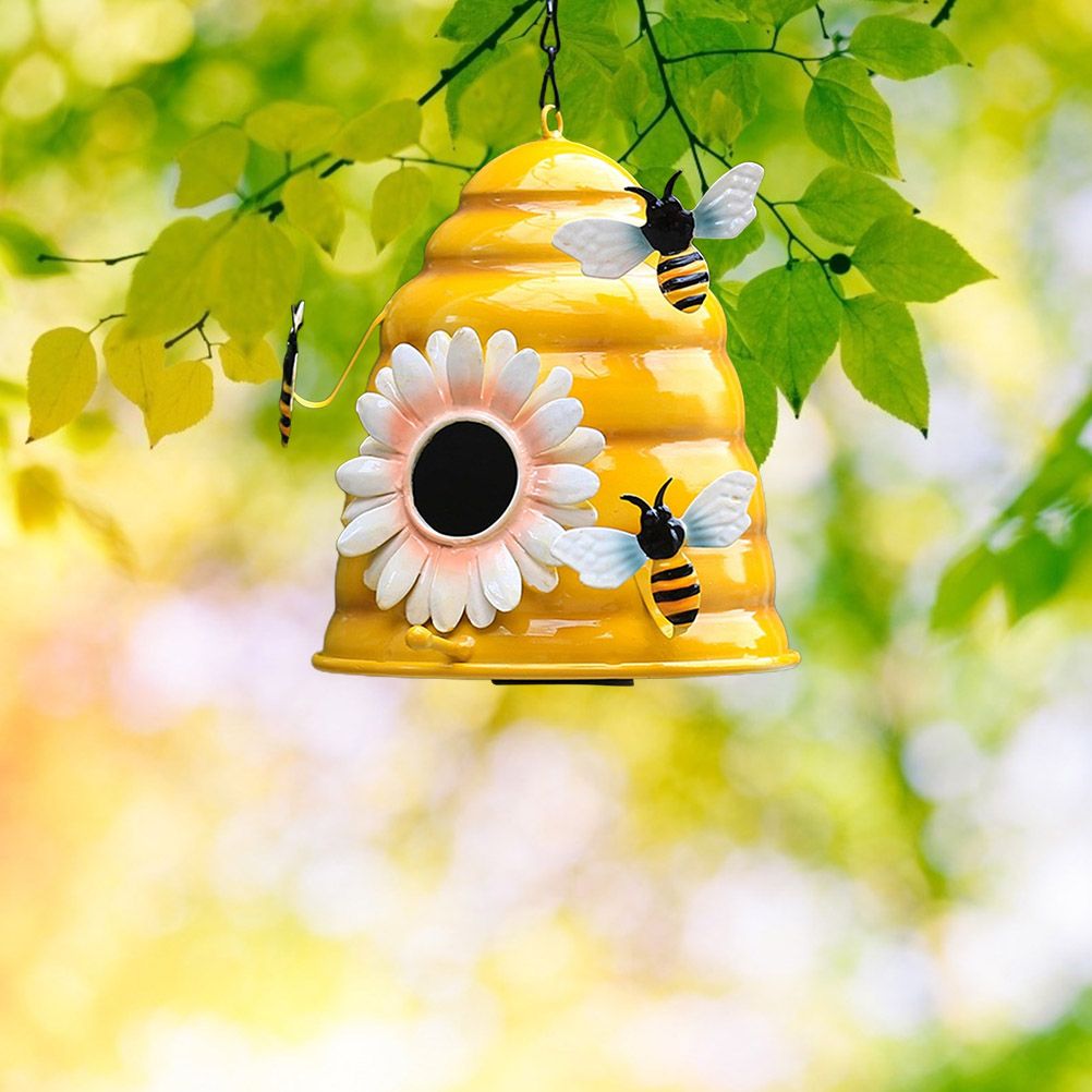 Beehive Bird Houses Outside Iron Hanging Birdhouses Garden Bird Nest Houses view 10