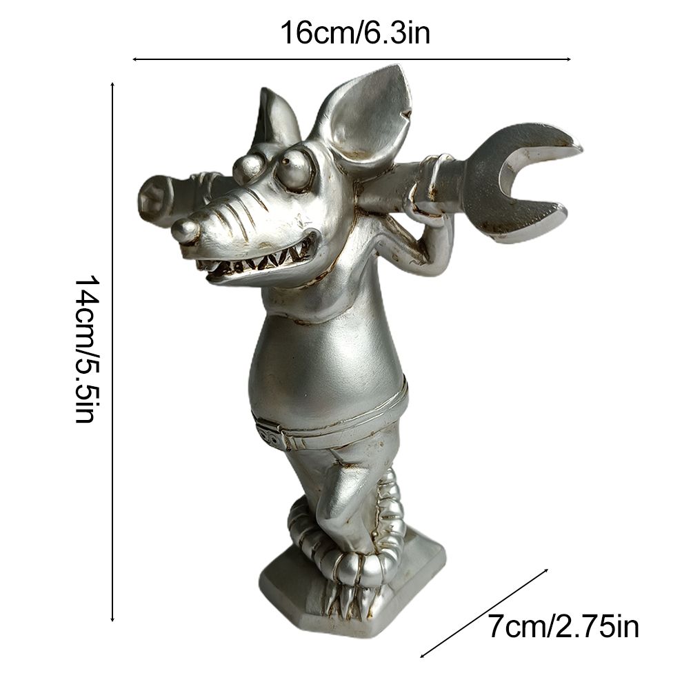 Mouse Statues Resin Animal Figurines for Home Garden Decoration view 2