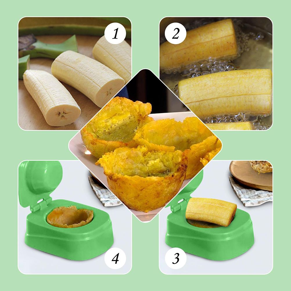 Banana Patacones Mould Plastic Kitchen Tostones Meatball Maker Mould Keuken view 6