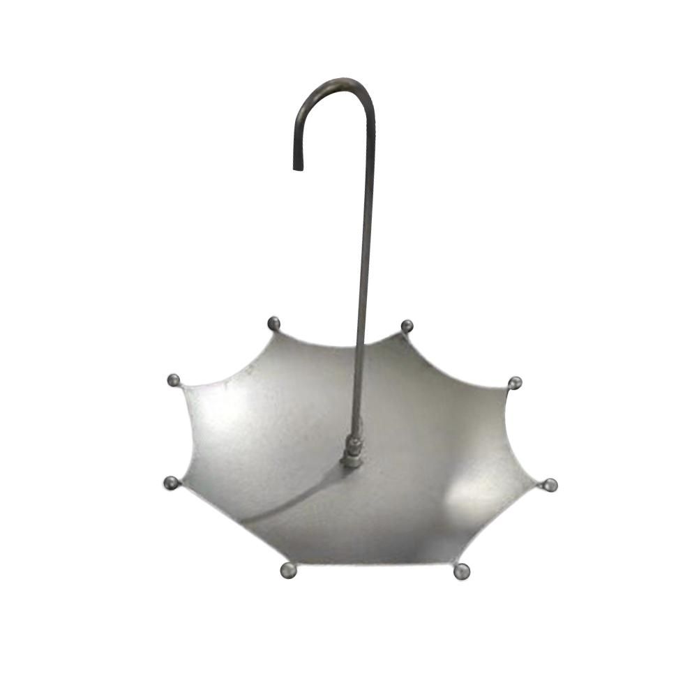 Umbrella Shaped Bird Trough Outdoor Retro Rusty Bird Feeder Bird Bath Hanging view 3
