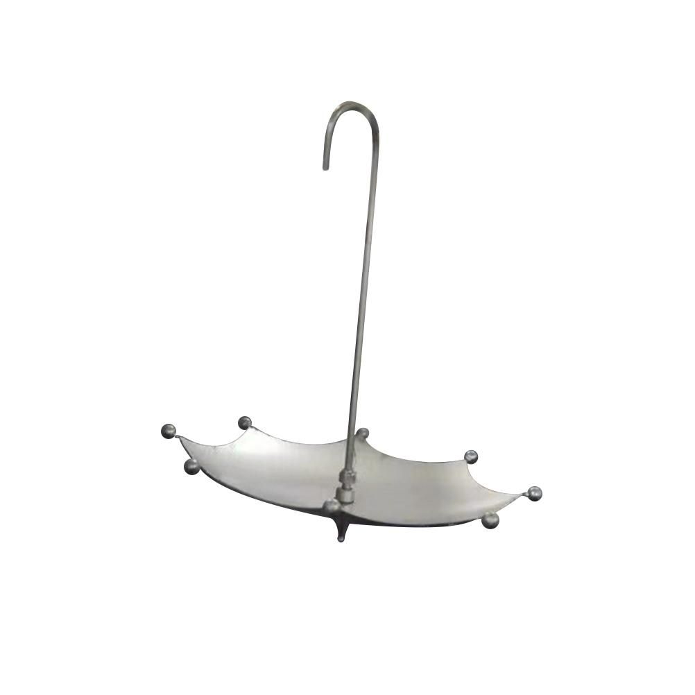 Umbrella Shaped Bird Trough Outdoor Retro Rusty Bird Feeder Bird Bath Hanging view 4