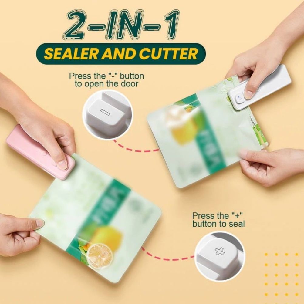 Mini Bag Sealer Rechargeable Heat Sealer Food Bag Sealer for Food Storage view 11