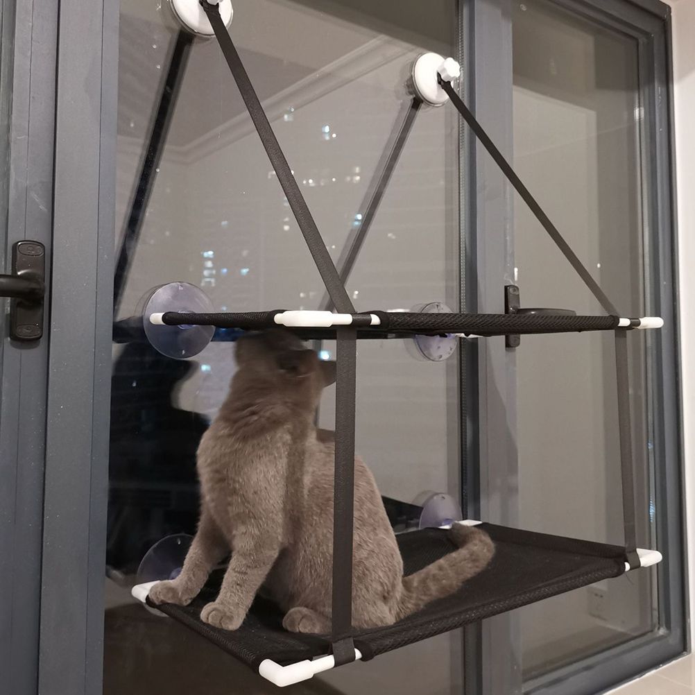 Double Layer Cat Window Hammock Cat Window Perch Strong Suction Cups Cat view 9