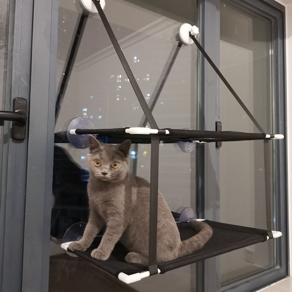 Double Layer Cat Window Hammock Cat Window Perch Strong Suction Cups Cat view 10
