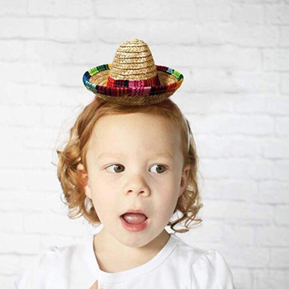 3 Pack Cinco De Mayo Fiesta Headbands Party Decorations Non Woven and Straw view 8