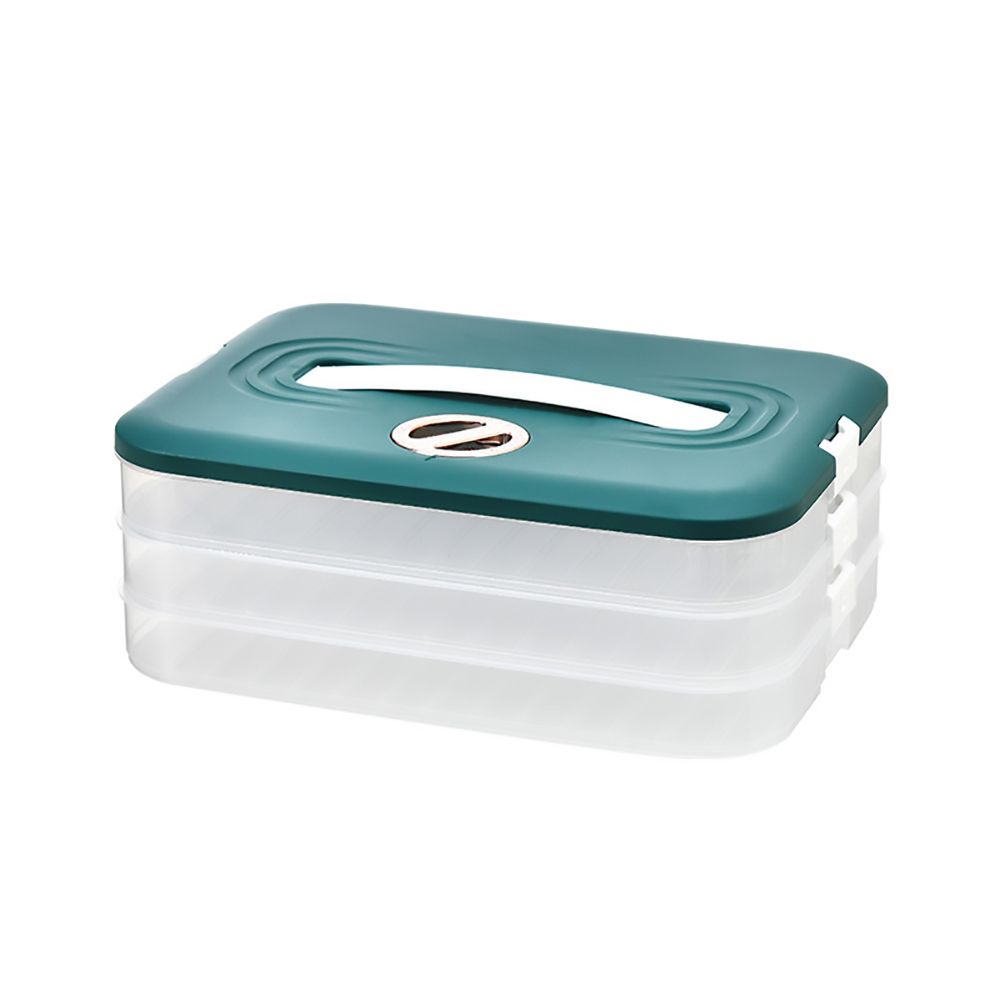 Refrigerator Food Shelf Dumpling Storage Box 3 Layered Stackable Food Storage