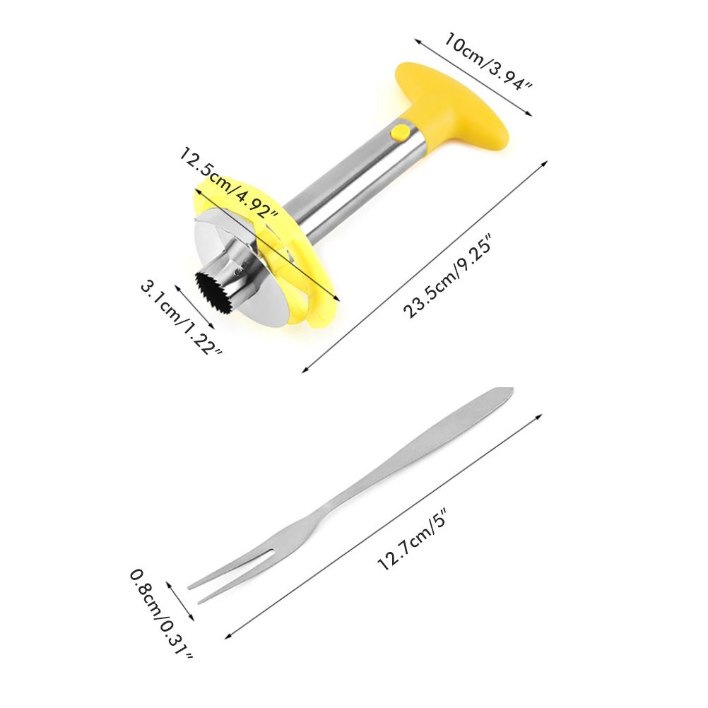 Kitchen Pineapple Corer and Slicing Tool Stainless Steel Pineapple Cutter with view 2