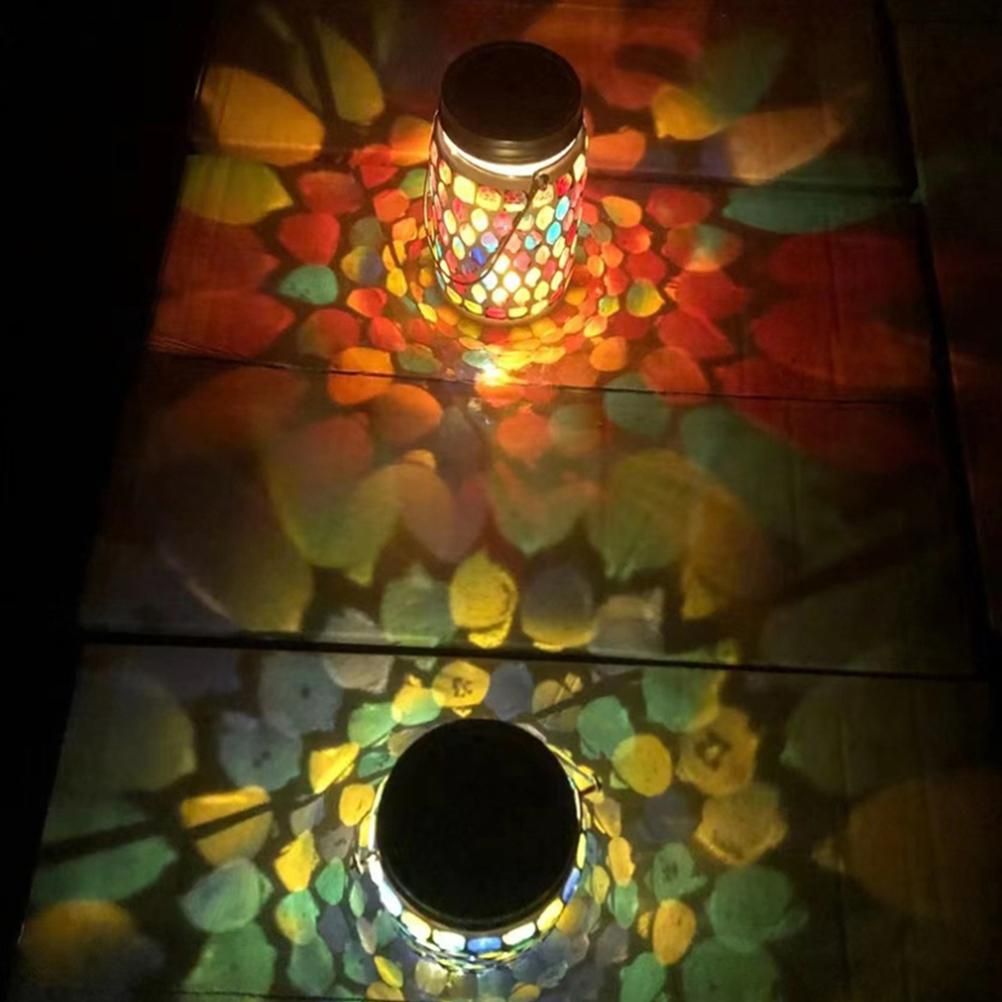 Mosaic Solar Lights Outdoor Hanging Lanterns Waterproof Mosaic Solar Lanterns view 9