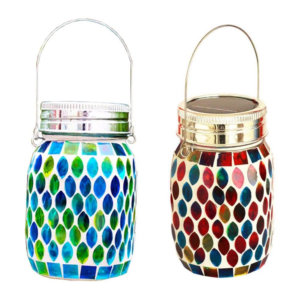 Mosaic Solar Lights Outdoor Hanging Lanterns Waterproof Mosaic Solar Lanterns view 10