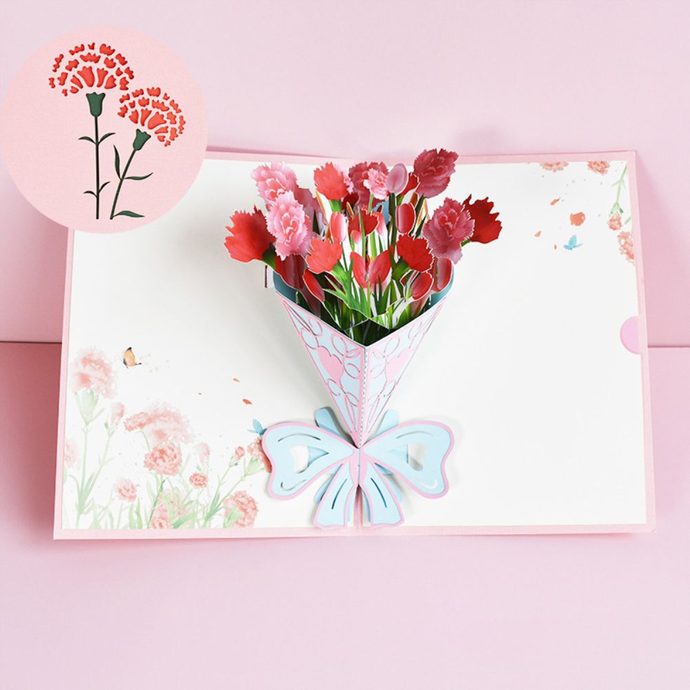 Happy Mother's Day 3D Up Card Spring Gardening Flower Theme Gift for Mom Wife view 3