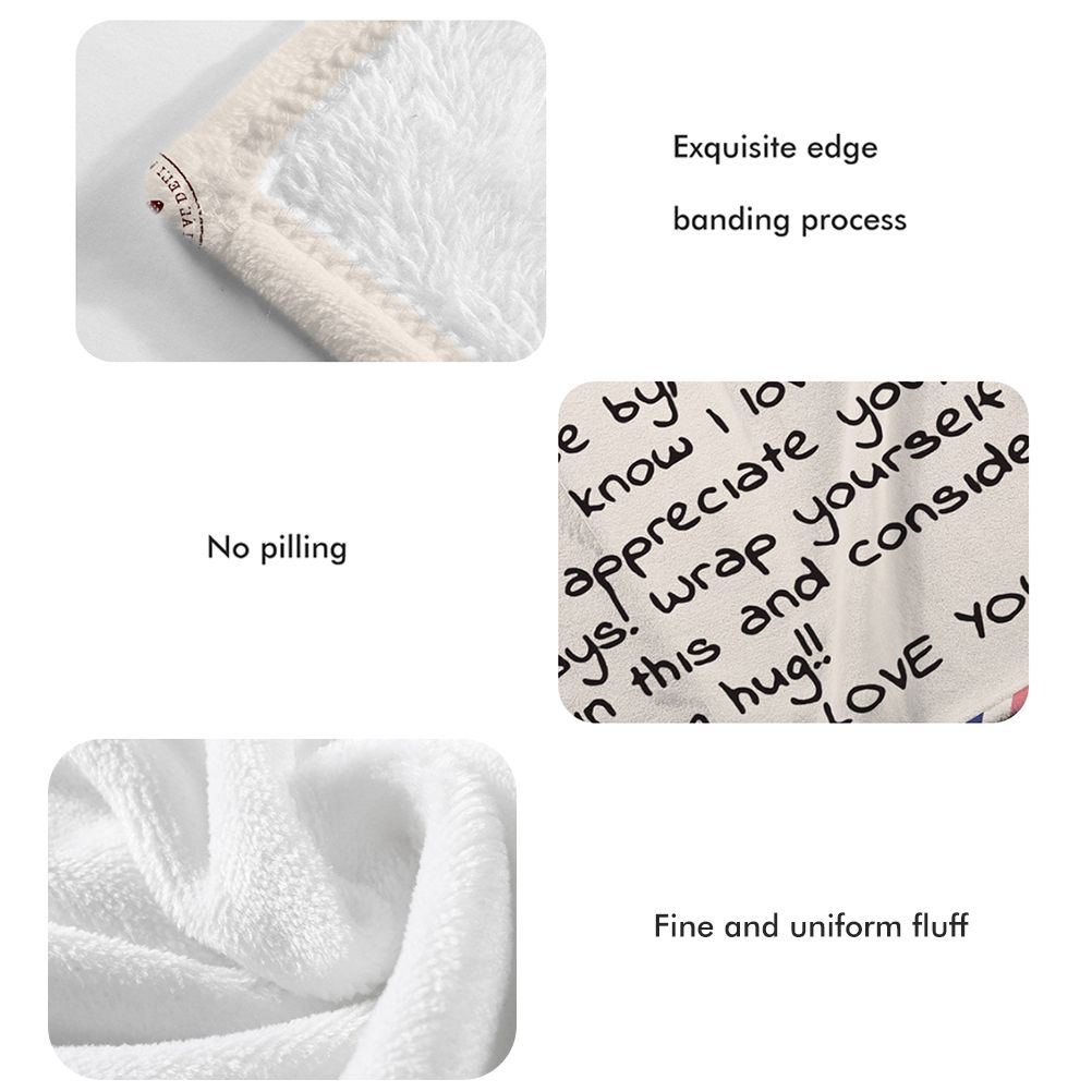 Mother's Day Father's Day Letter Printed Throw Blanket Gifts Soft Flannel view 6
