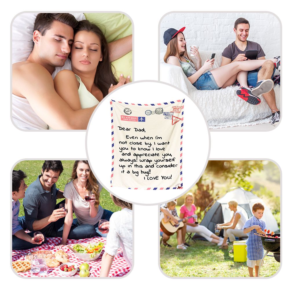 Mother's Day Father's Day Letter Printed Throw Blanket Gifts Soft Flannel view 10