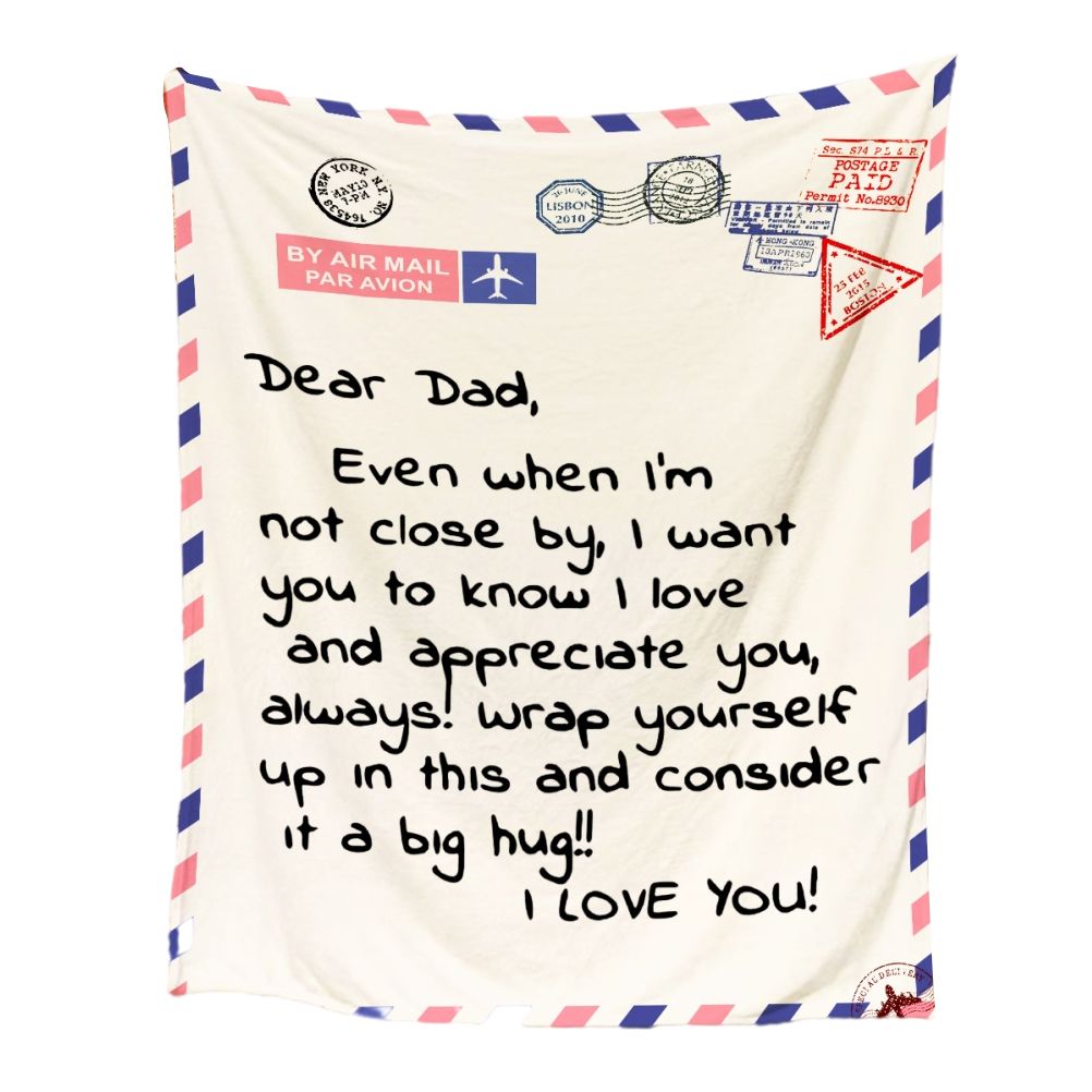 Mother's Day Father's Day Letter Printed Throw Blanket Gifts Soft Flannel