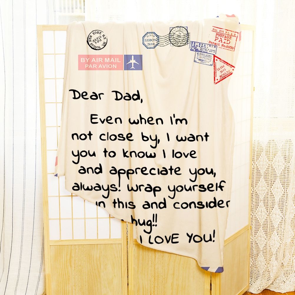 Mother's Day Father's Day Letter Printed Throw Blanket Gifts Soft Flannel view 4