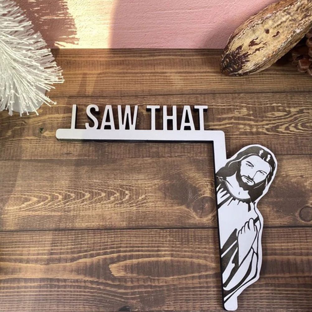 Funny Home Decor Wooden Home Door Frame Door Corner Bookshelf Ornament view 2