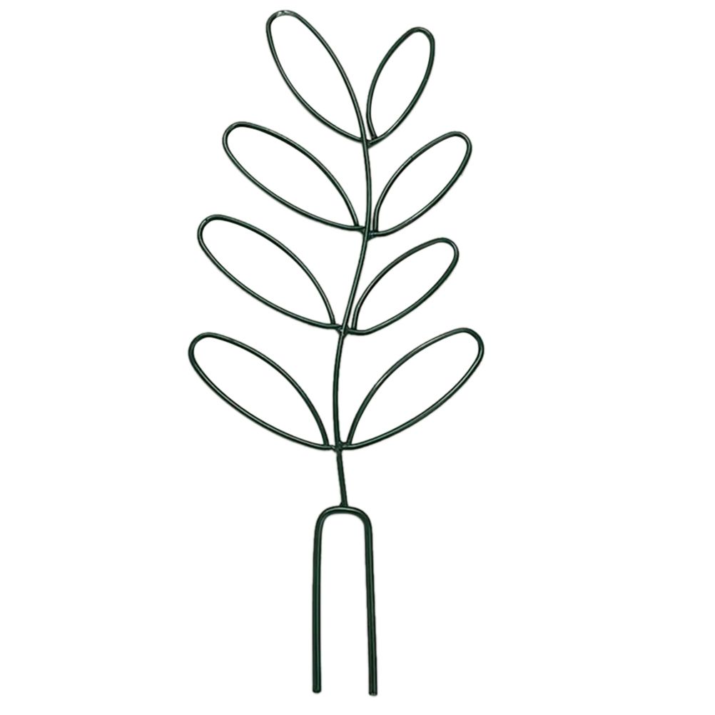 Small Trellis for Potted Plants Wrought Iron Leaf Shape Garden Trellis for view 7
