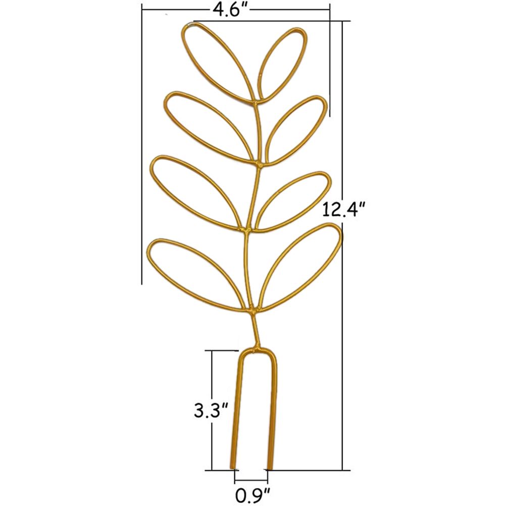 Small Trellis for Potted Plants Wrought Iron Leaf Shape Garden Trellis for view 2