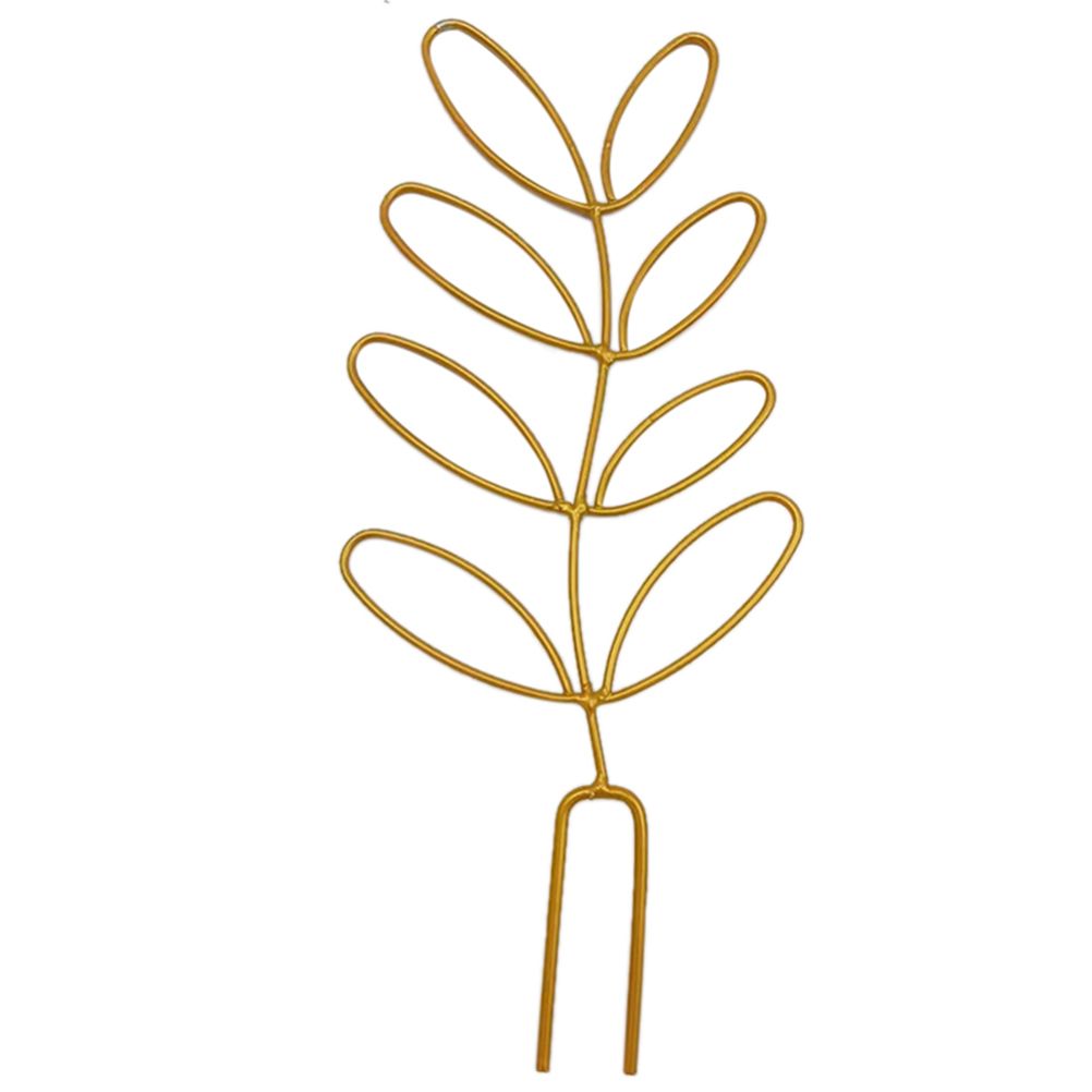 Small Trellis for Potted Plants Wrought Iron Leaf Shape Garden Trellis for view 7