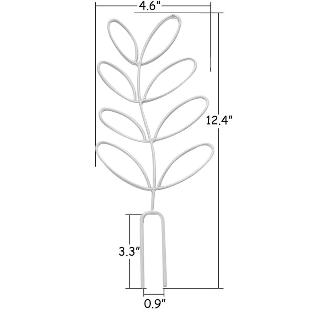 Small Trellis for Potted Plants Wrought Iron Leaf Shape Garden Trellis for view 2