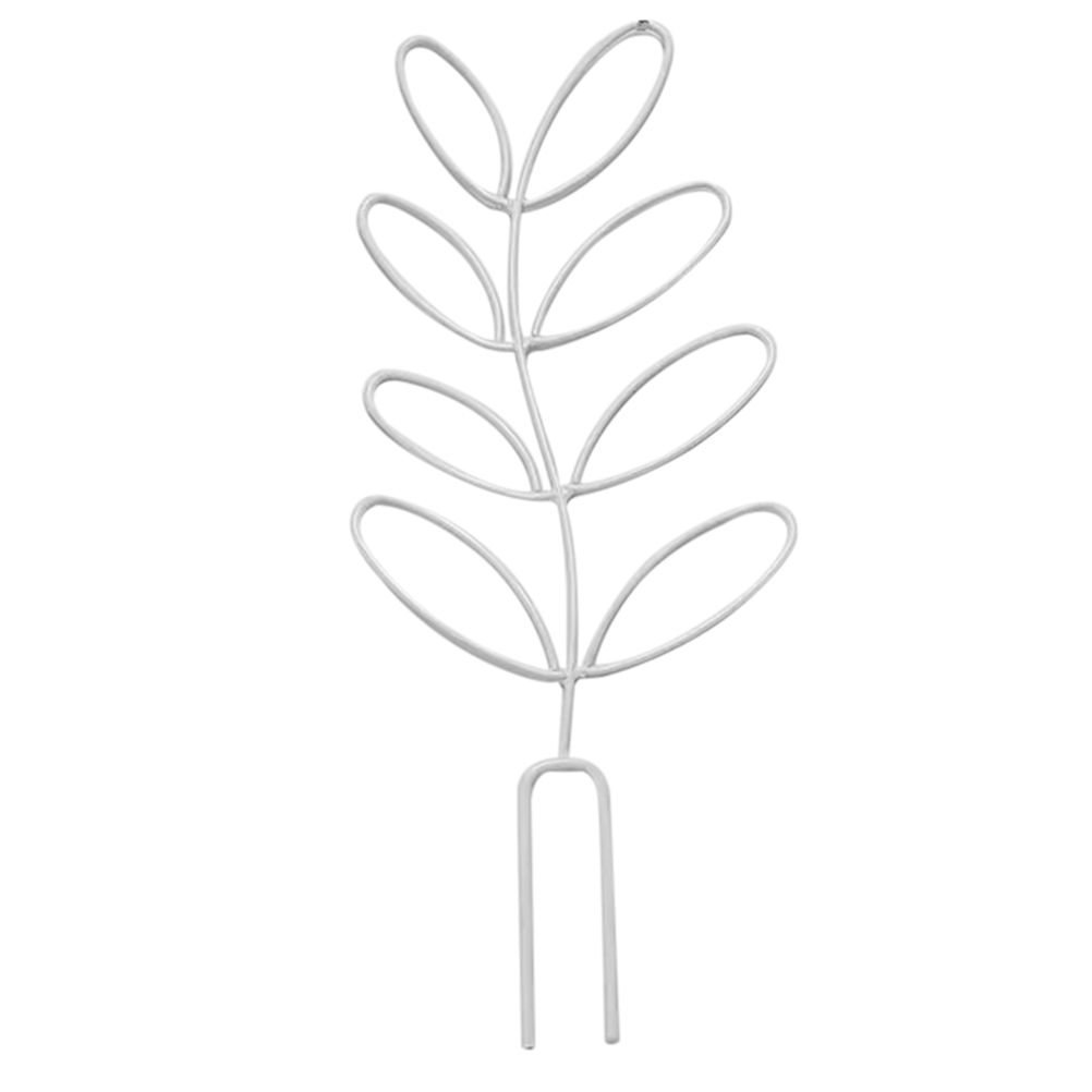 Small Trellis for Potted Plants Wrought Iron Leaf Shape Garden Trellis for view 3