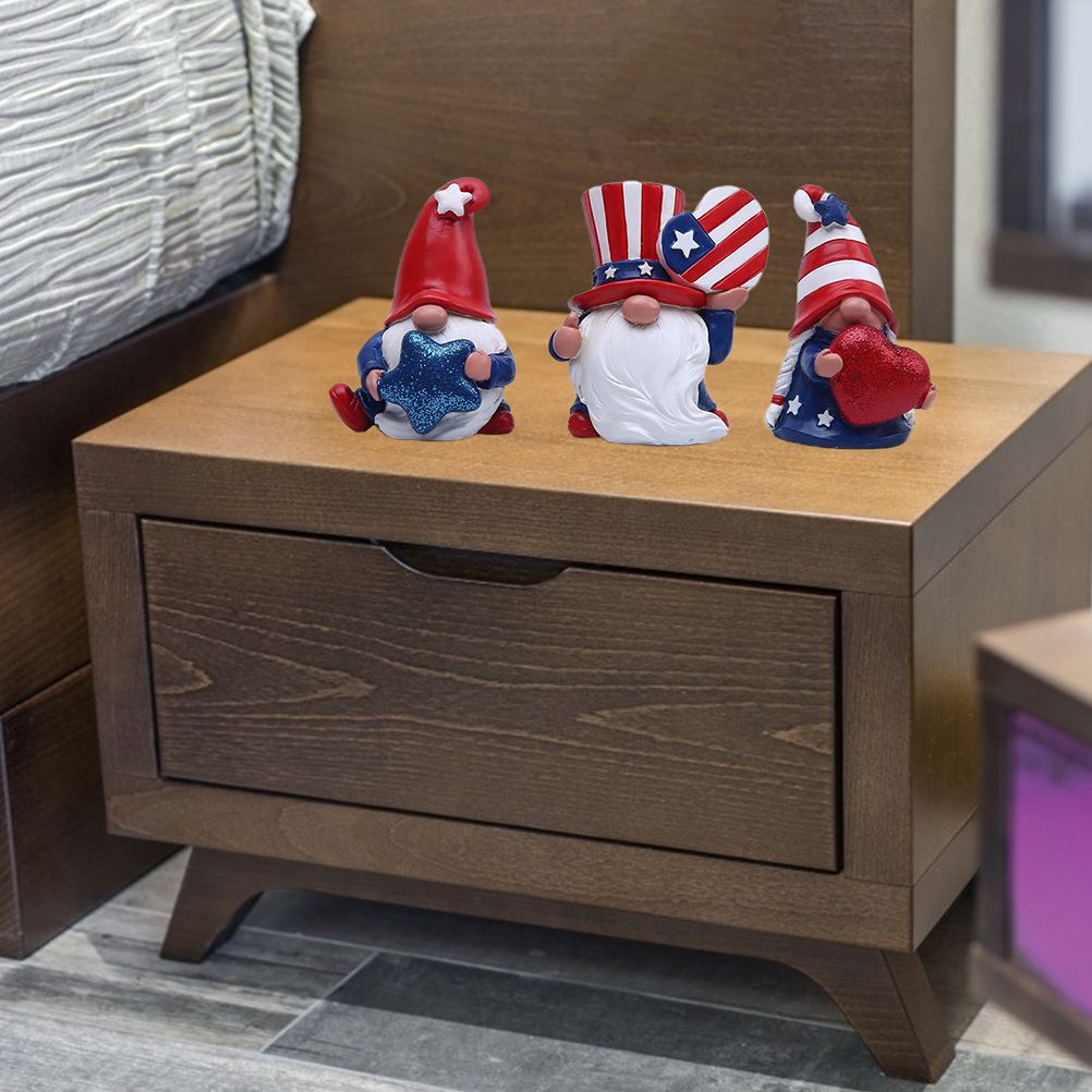 3 Pack Patriotic Gnomes Decorations USA and Stripes Elf Gifts Patriotic 4th of view 9