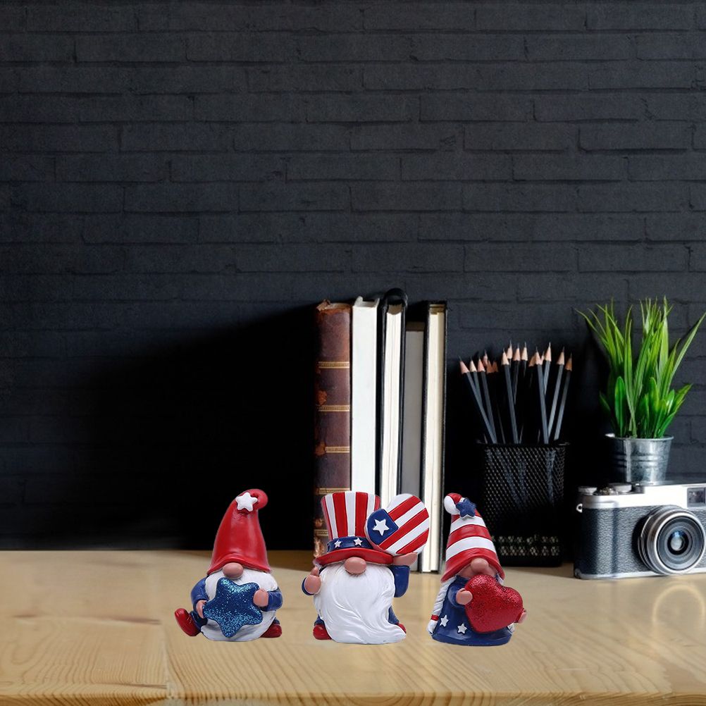 3 Pack Patriotic Gnomes Decorations USA and Stripes Elf Gifts Patriotic 4th of view 10