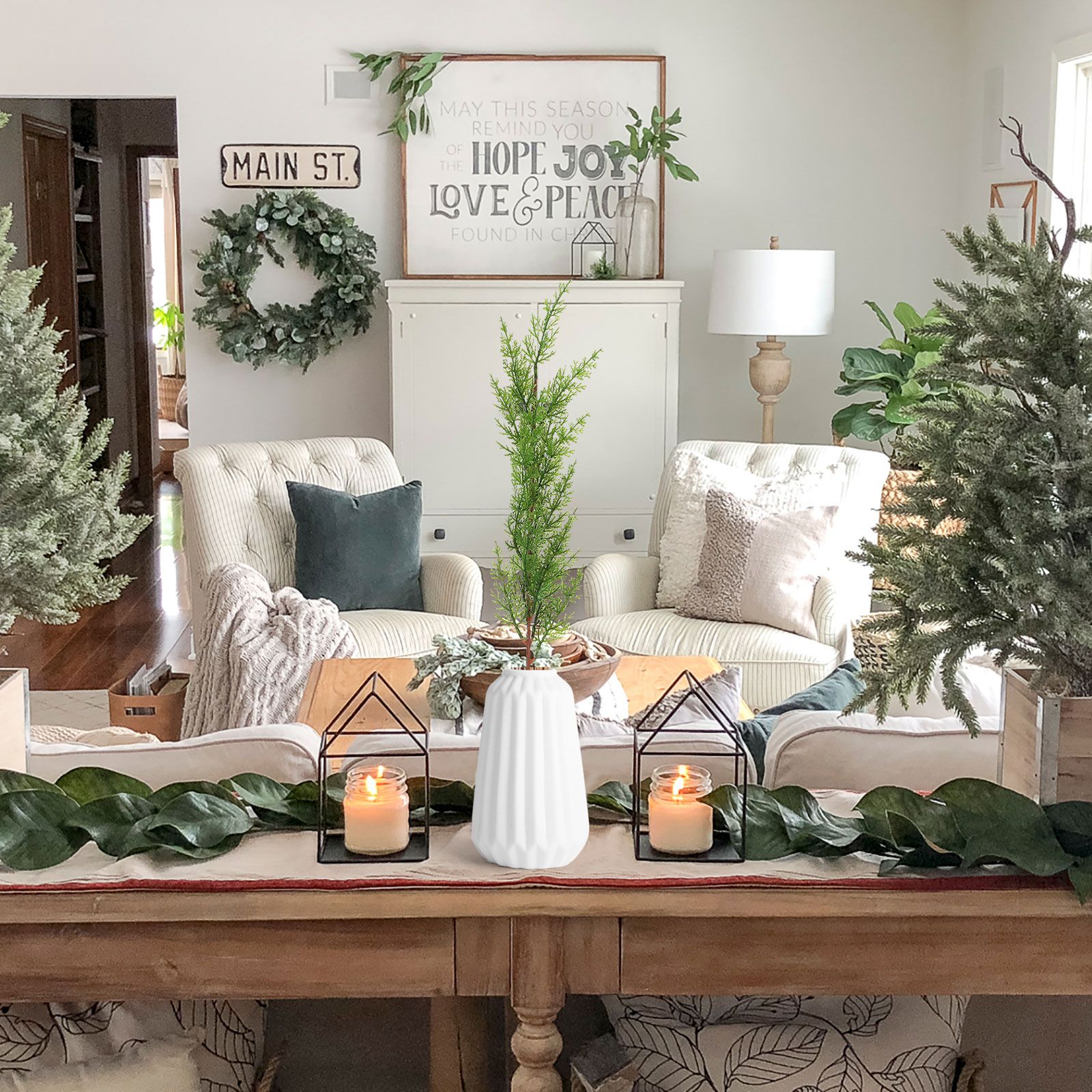 Simulation of Cypress Branches Leaves Simulation Plants for Home Decoration view 3