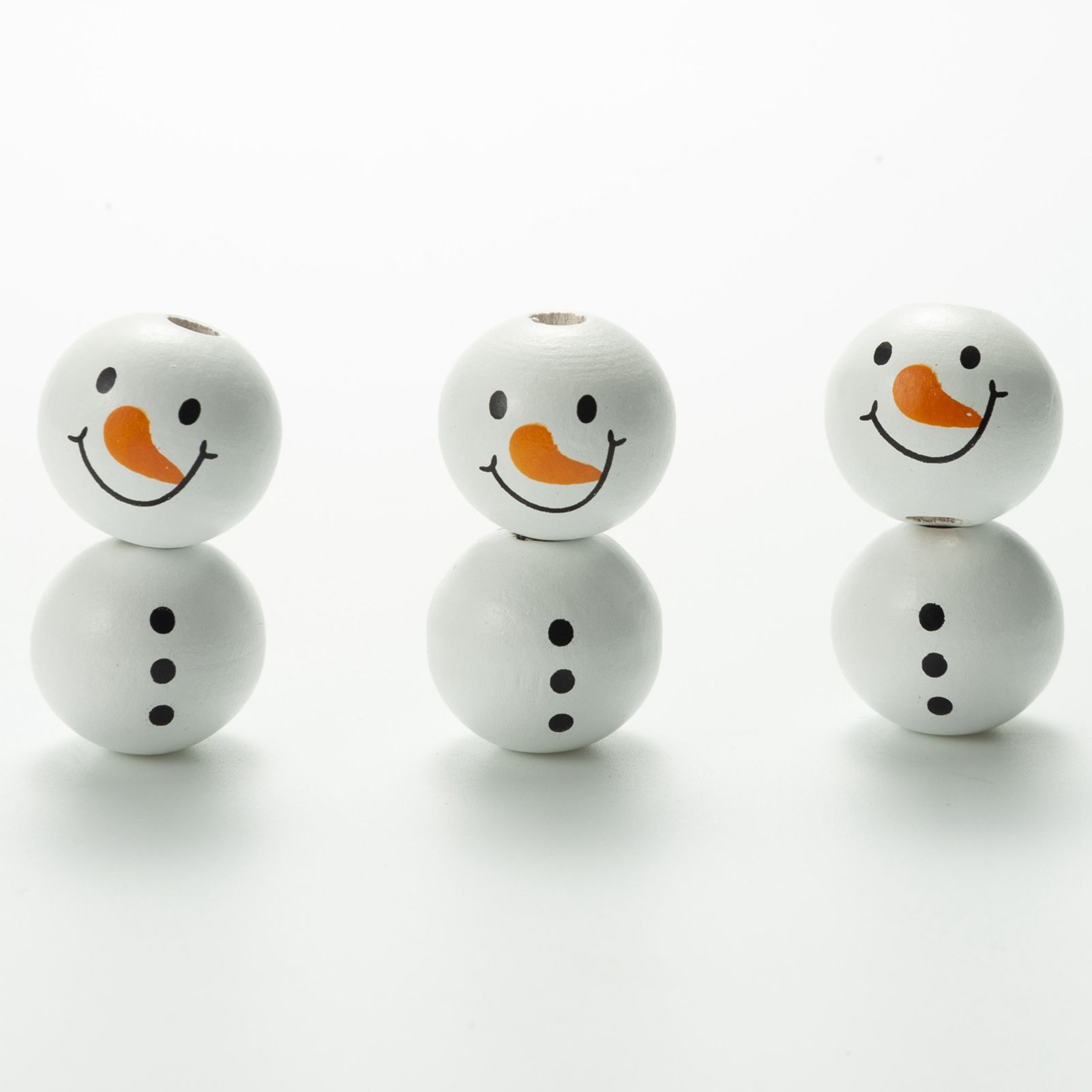 Snowman Wooden Beads Christmas Theme Colorful Wooden Beads Wooden Beads String view 2