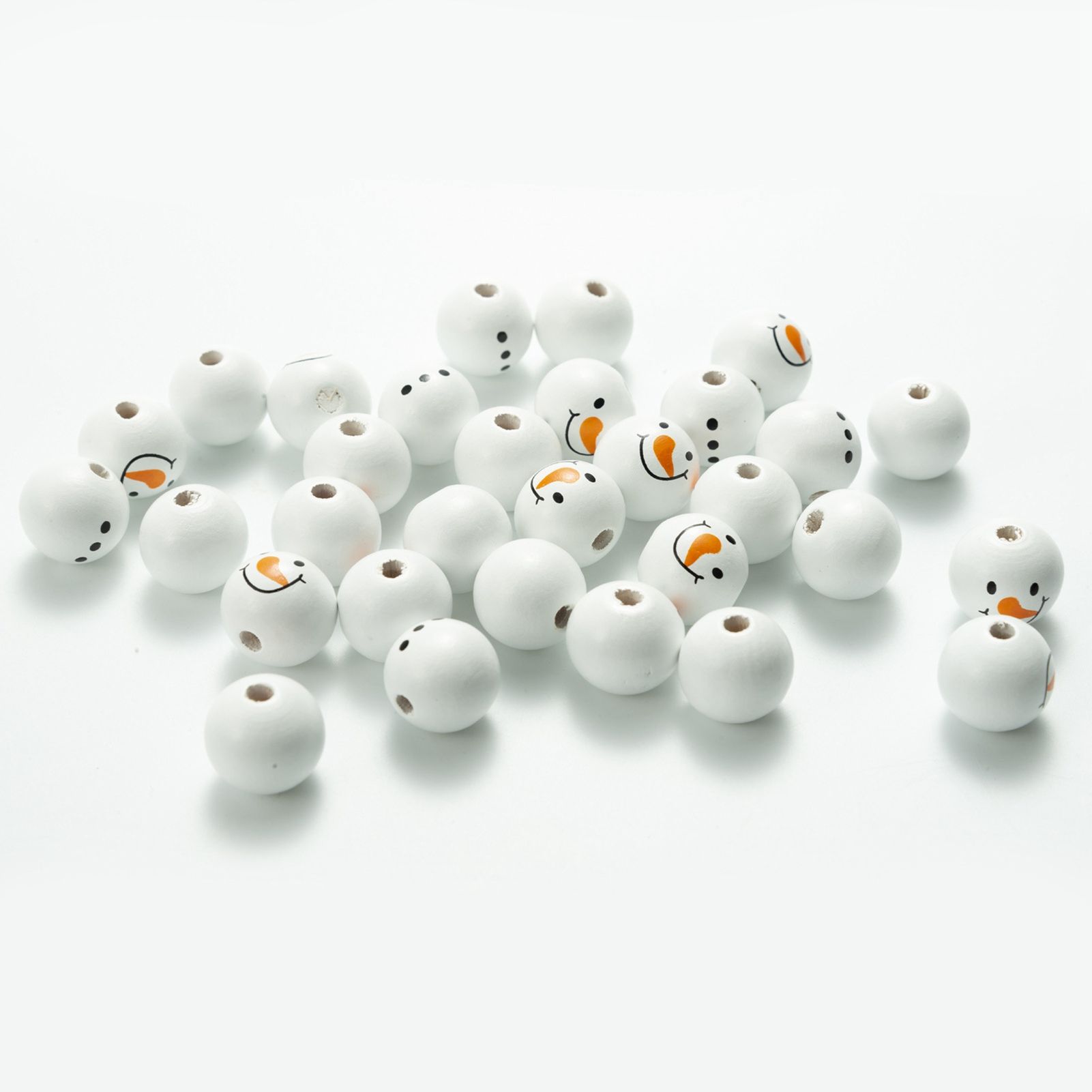 Snowman Wooden Beads Christmas Theme Colorful Wooden Beads Wooden Beads String view 3
