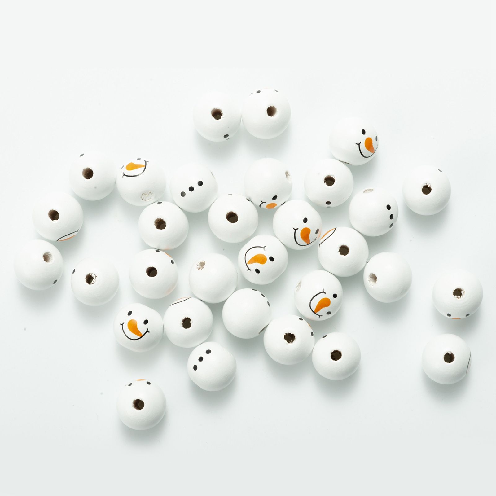 Snowman Wooden Beads Christmas Theme Colorful Wooden Beads Wooden Beads String view 4