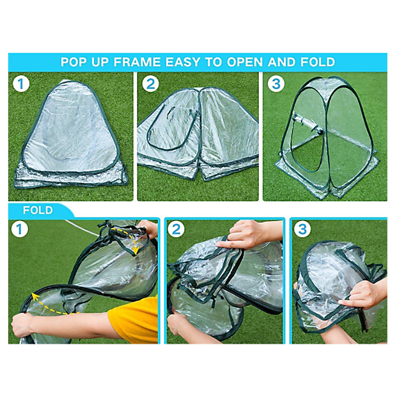 Foldable Portable Mini Home Garden Greenhouse Succulent Flower Warm Cover view 3