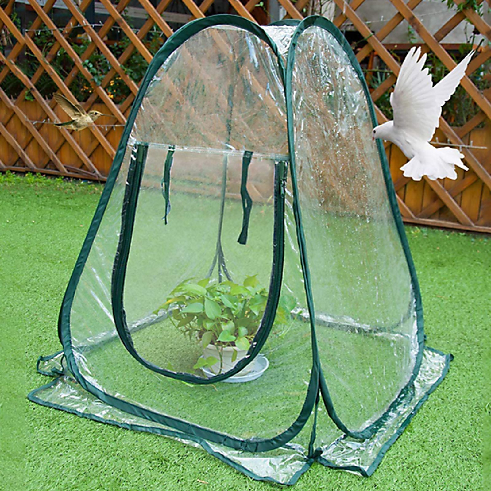 Foldable Portable Mini Home Garden Greenhouse Succulent Flower Warm Cover view 6