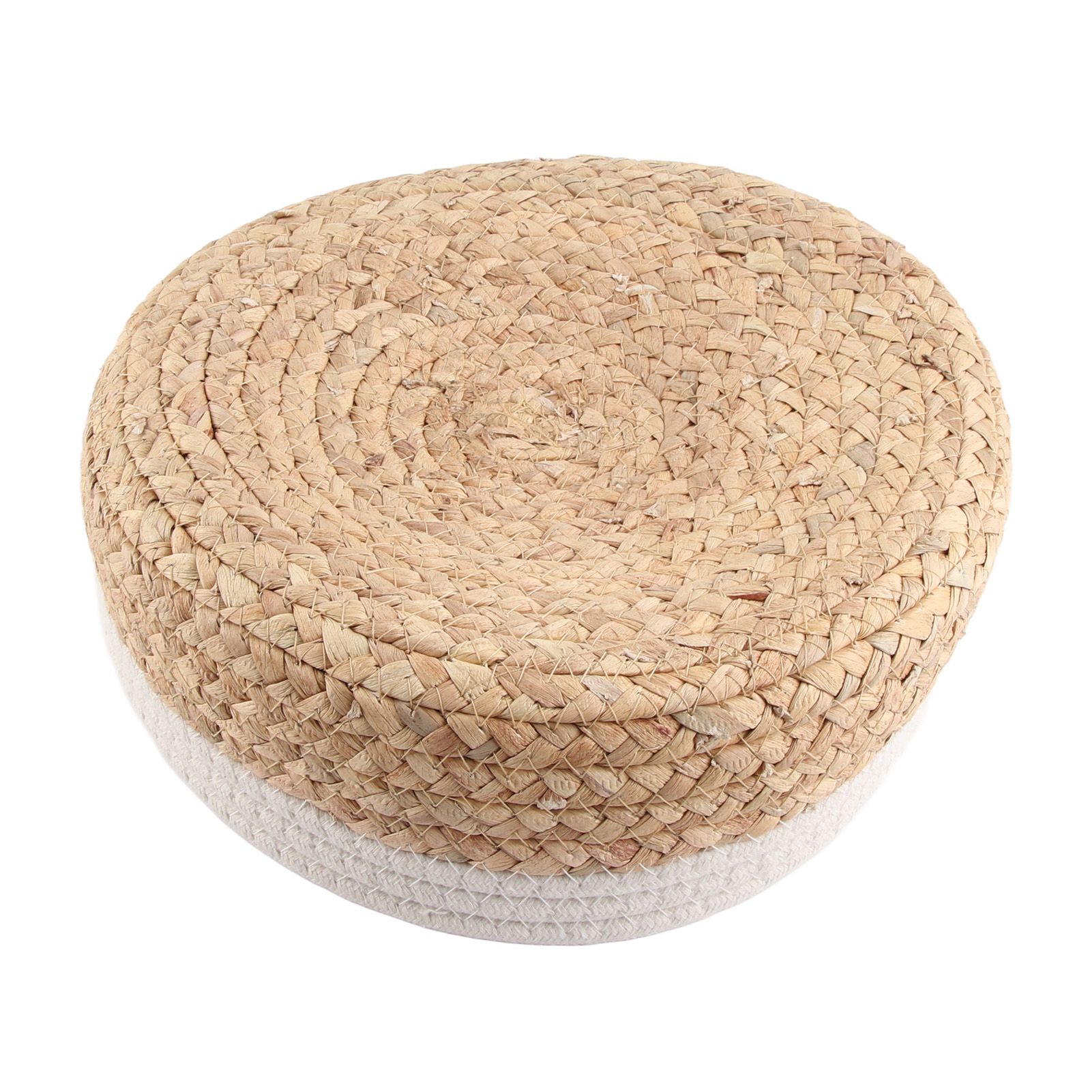 Woven Storage Basket Cloth Lining Rectangular Decorative Organizer Bins for view 4
