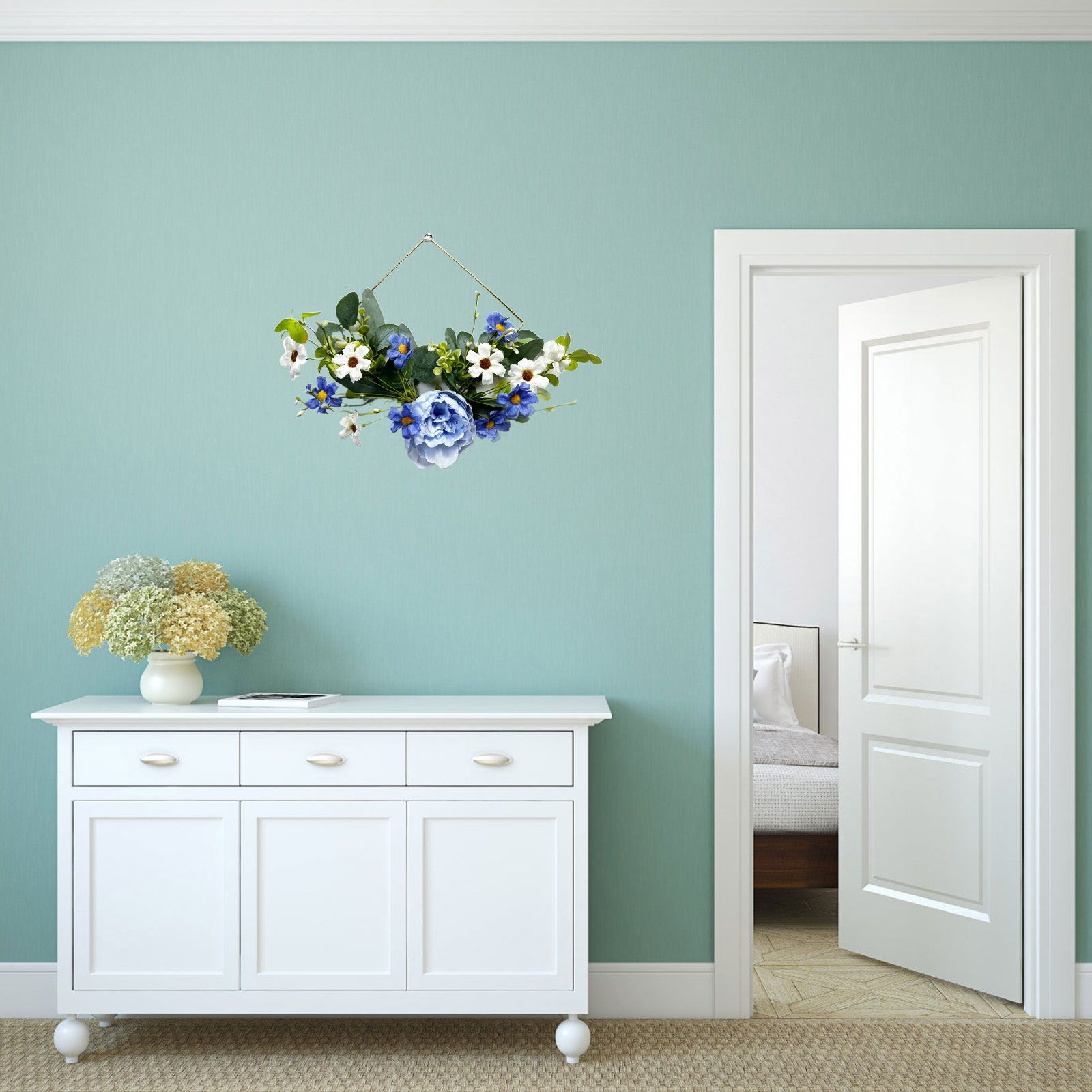 Artificial Sunflower Wreath Door Wreath Home Decoration view 4