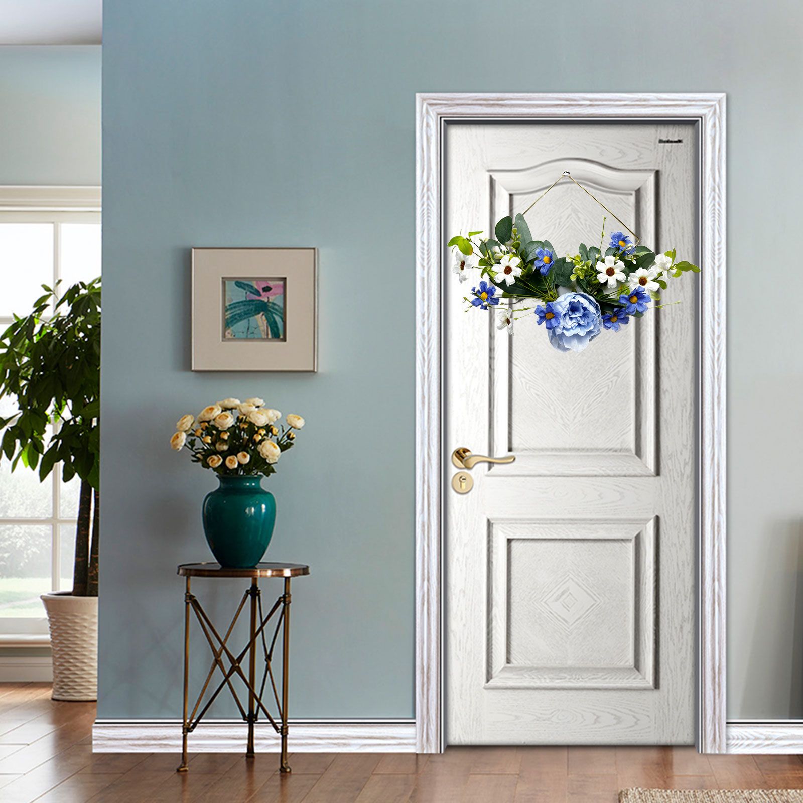 Artificial Sunflower Wreath Door Wreath Home Decoration view 5