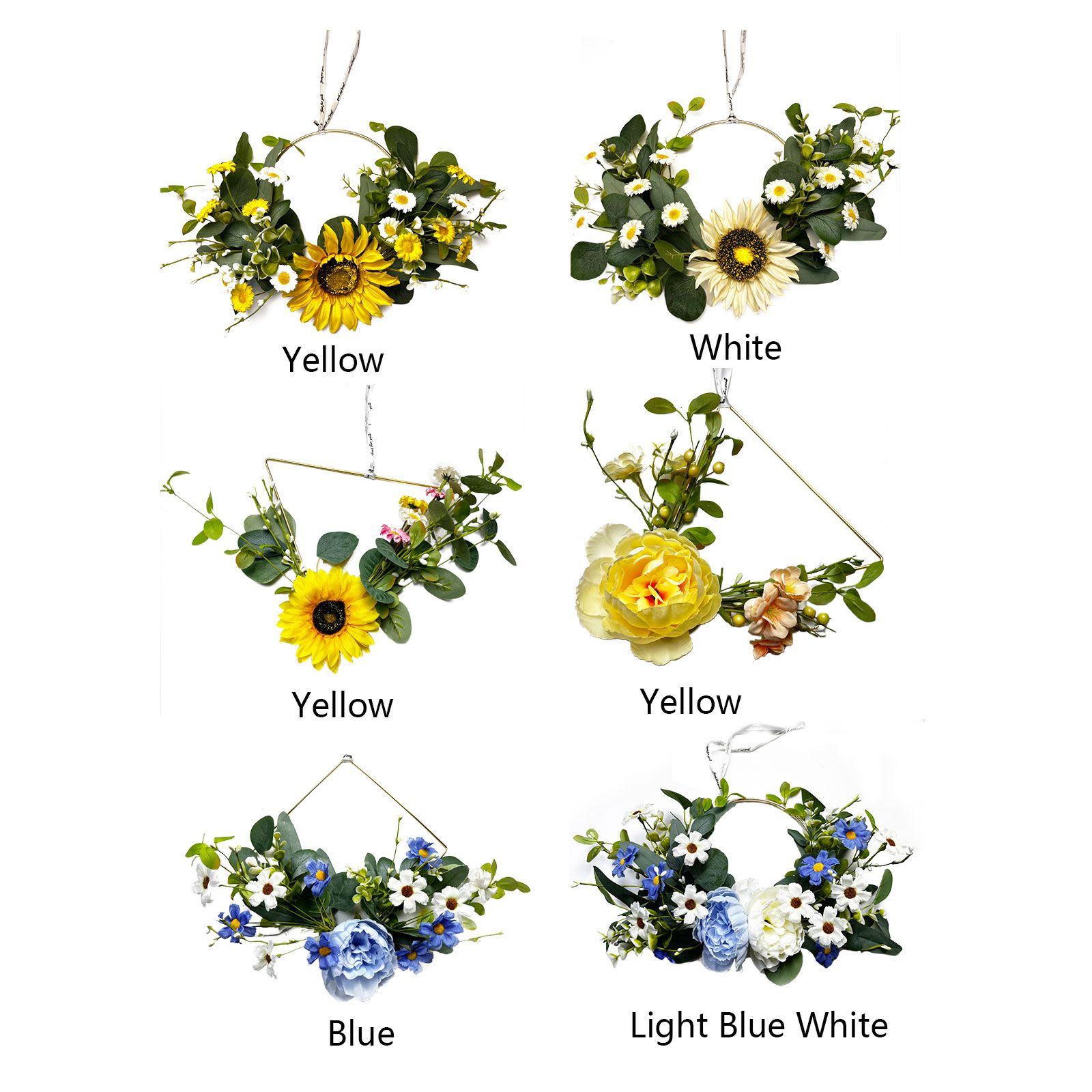 Artificial Sunflower Wreath Door Wreath Home Decoration view 7