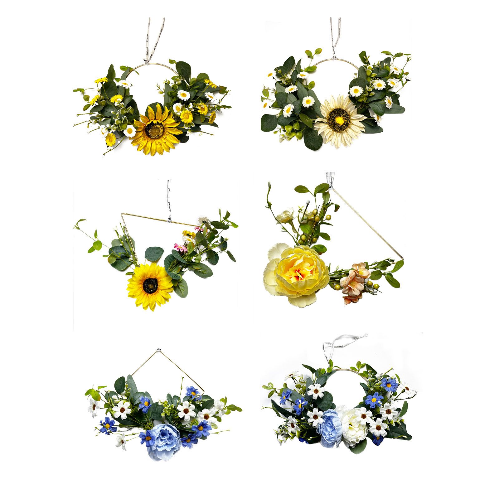Artificial Sunflower Wreath Door Wreath Home Decoration view 8