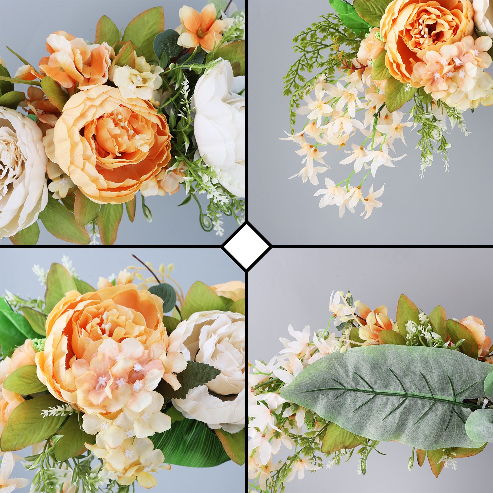 Spring Garland Door Decoration Room Pendant Flowers Lintel Flower Mirror Front view 8