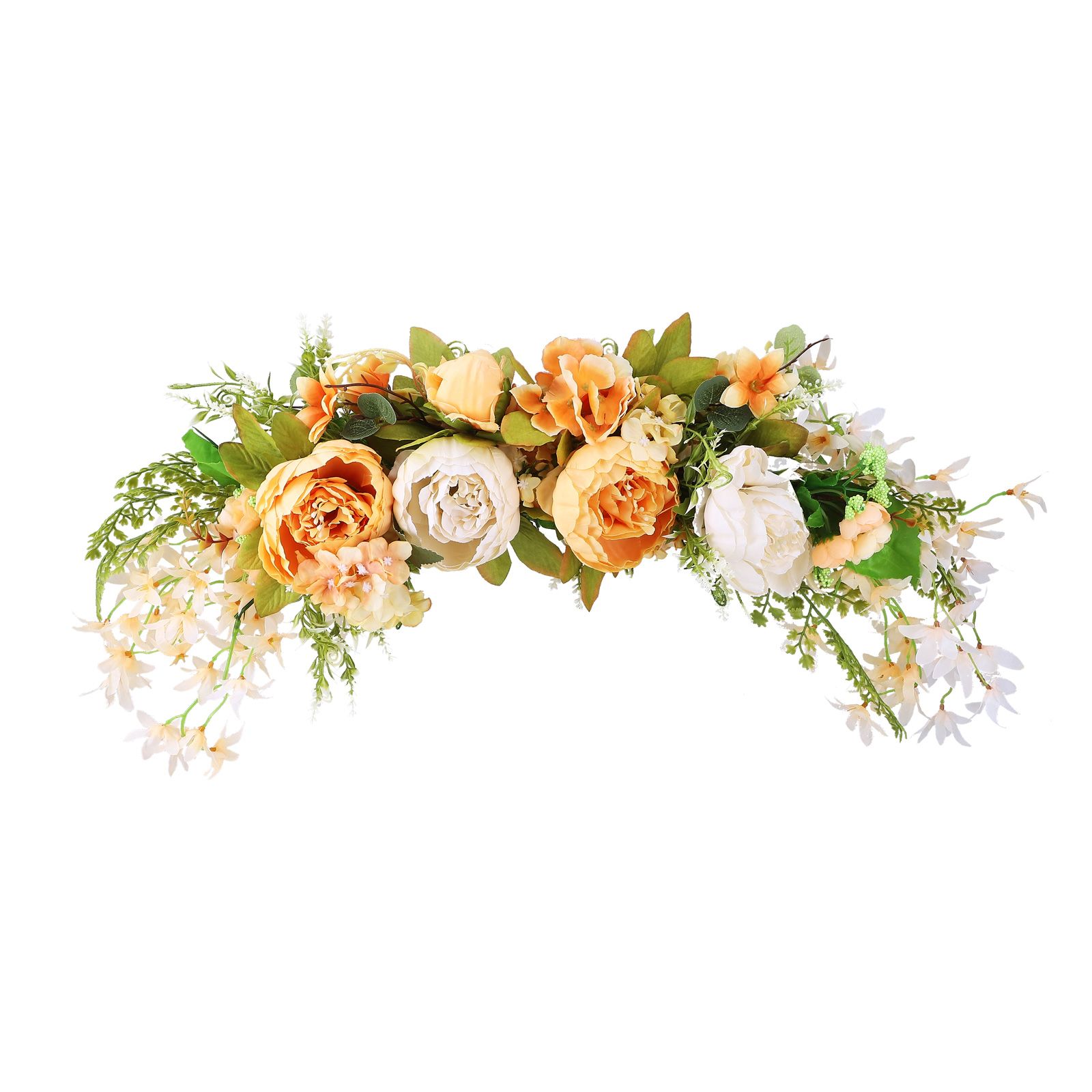 Spring Door Wreath Hanging Decorative Lintel Wreath Artificial Peony Flower view 2