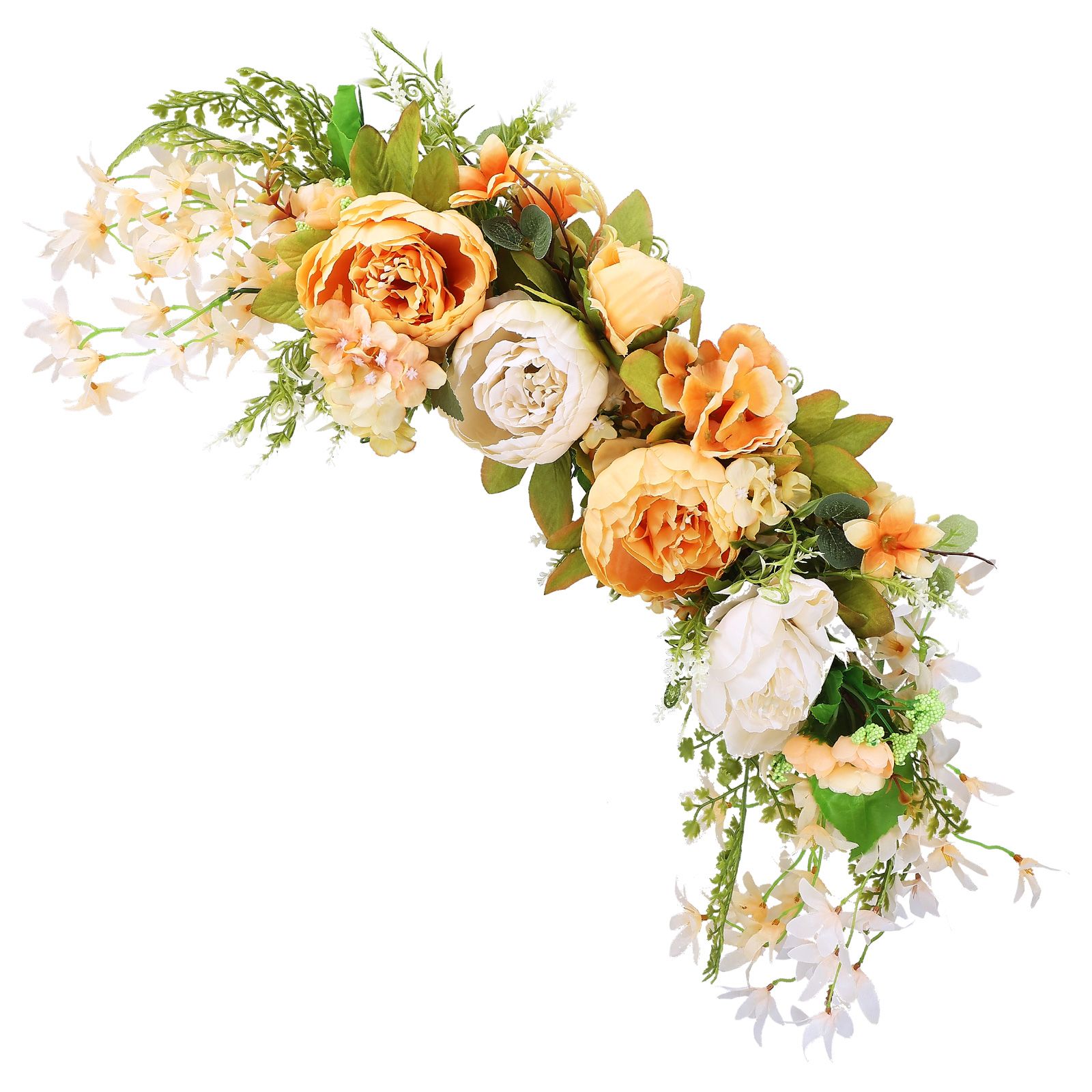 Spring Door Wreath Hanging Decorative Lintel Wreath Artificial Peony Flower view 3