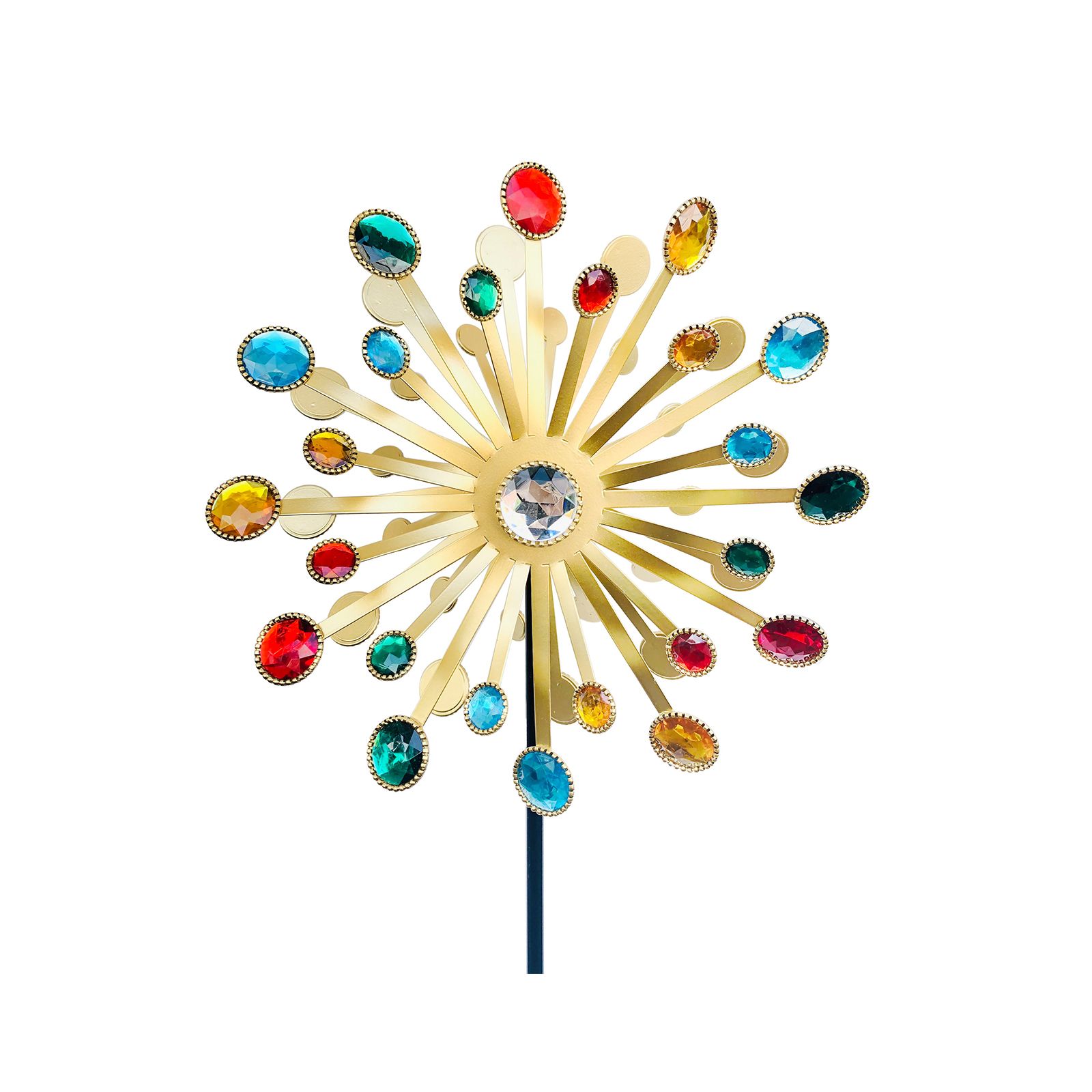 Windmills Metal Bright Colors Lighthouse Decoration Art Wind Sculpture for view 2