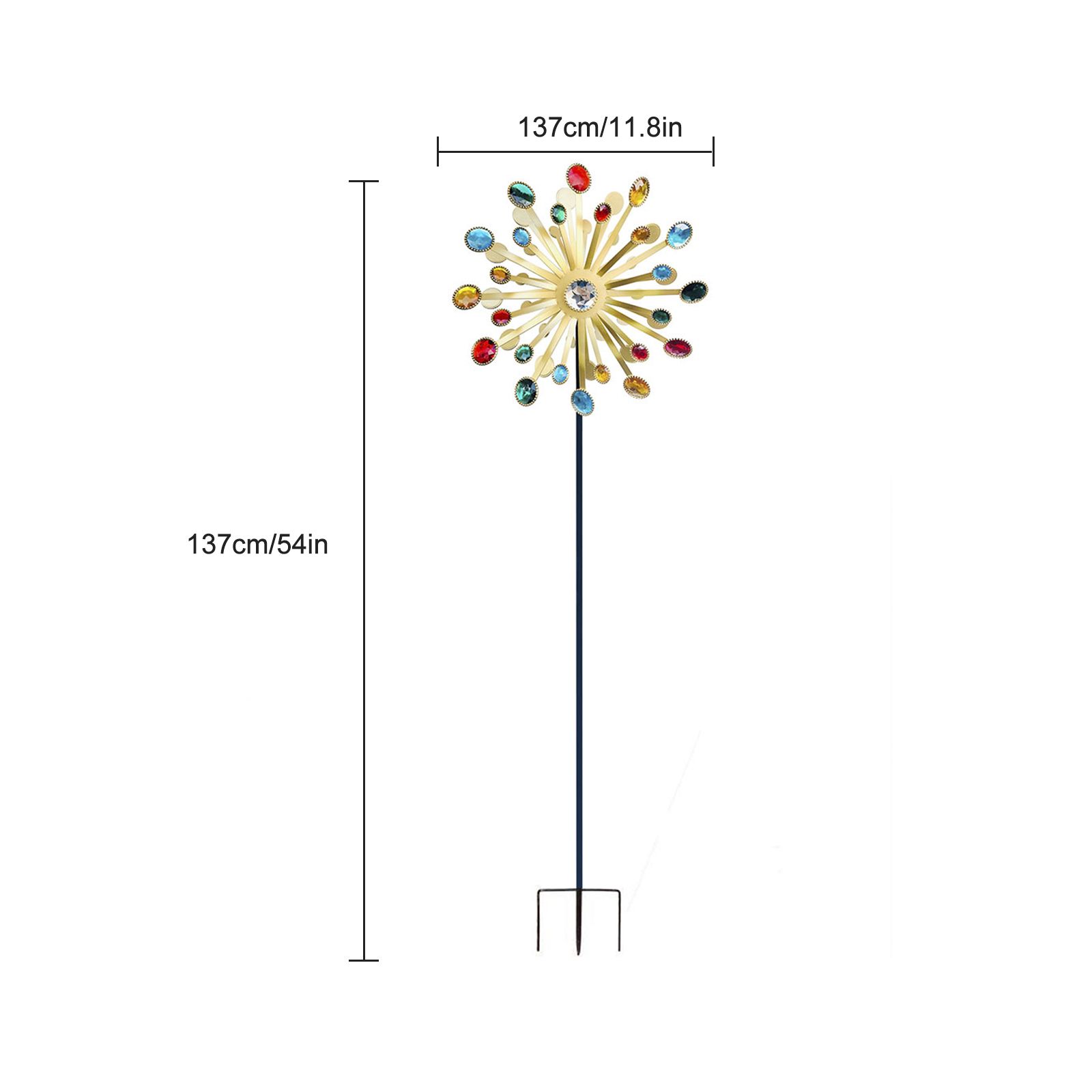 Windmills Metal Bright Colors Lighthouse Decoration Art Wind Sculpture for view 3