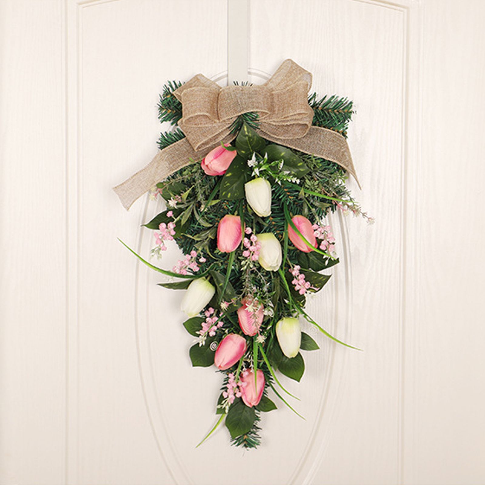 Simulation Wreath Door Hanging Wreath Artificial Decorative Wreath for Home view 4