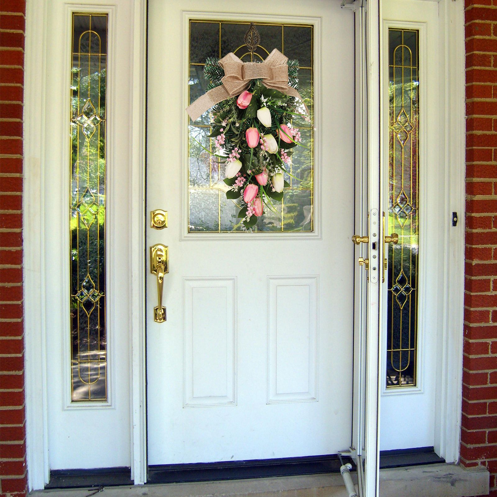 Simulation Wreath Door Hanging Wreath Artificial Decorative Wreath for Home view 14