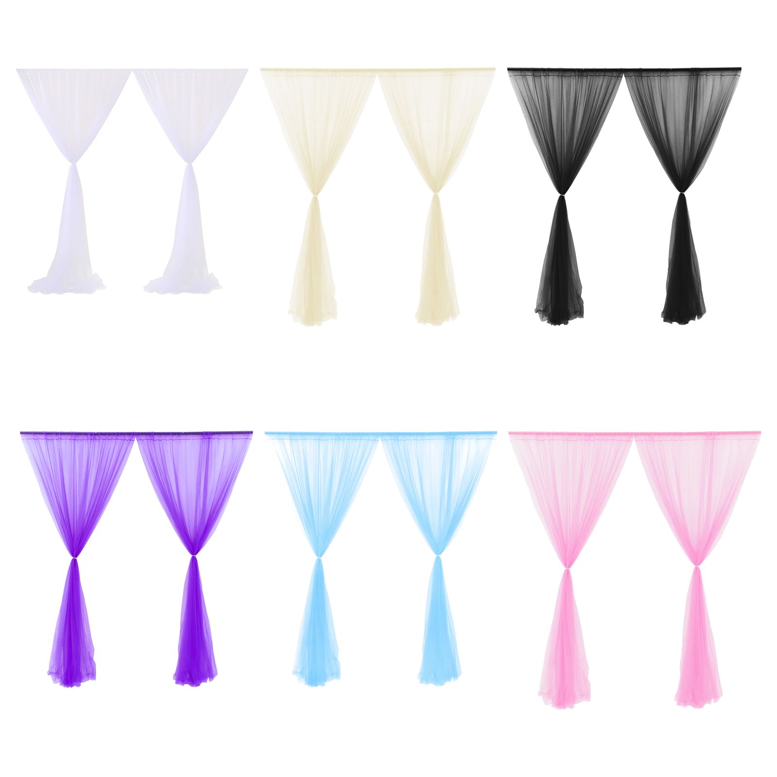 Wedding Party Window Screen Decoration Bedroom Outdoor Semi Transparent Mesh view 15