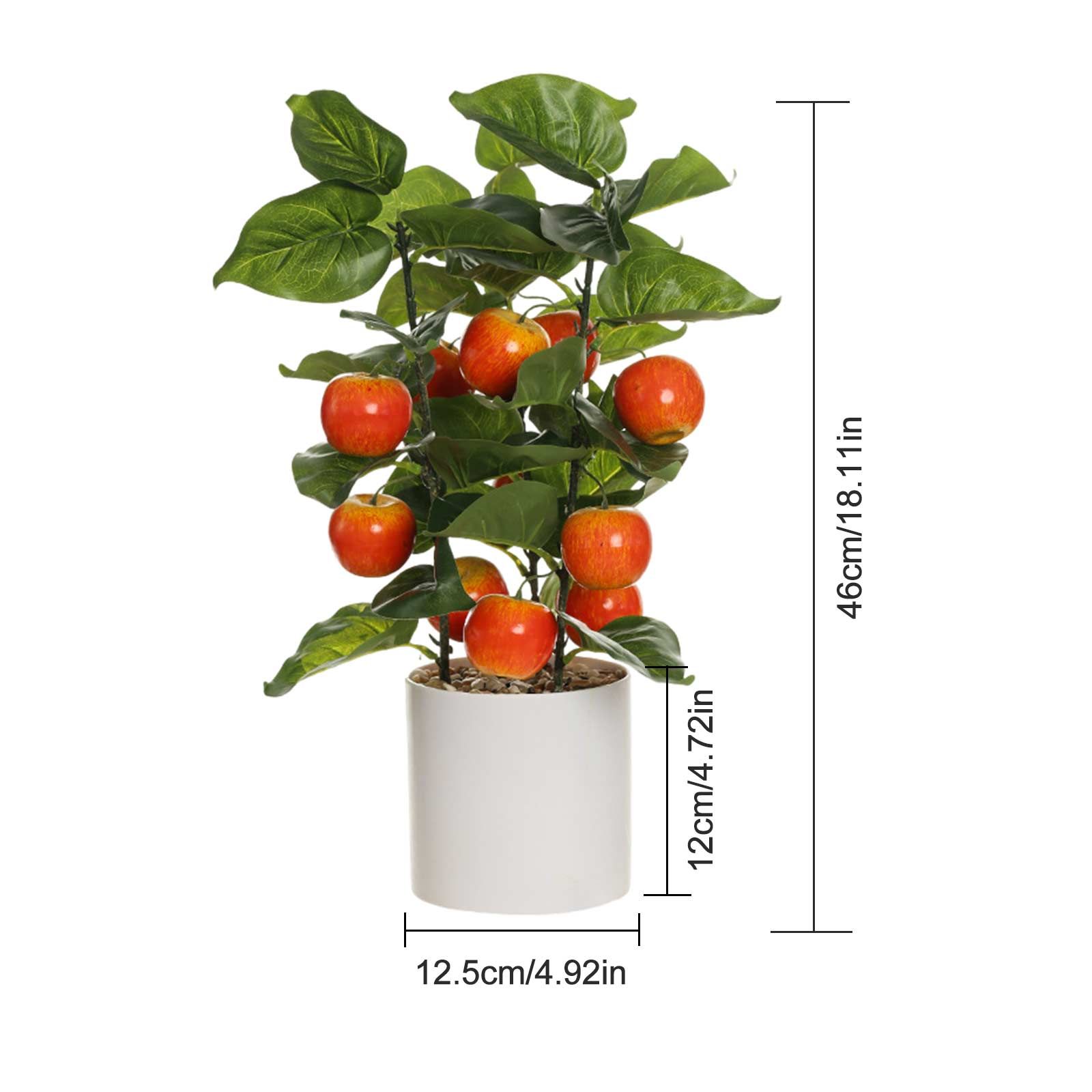 Small Fake Fruit Tree Decor Artificial Potted Tree with White Pot Potted Plant view 4