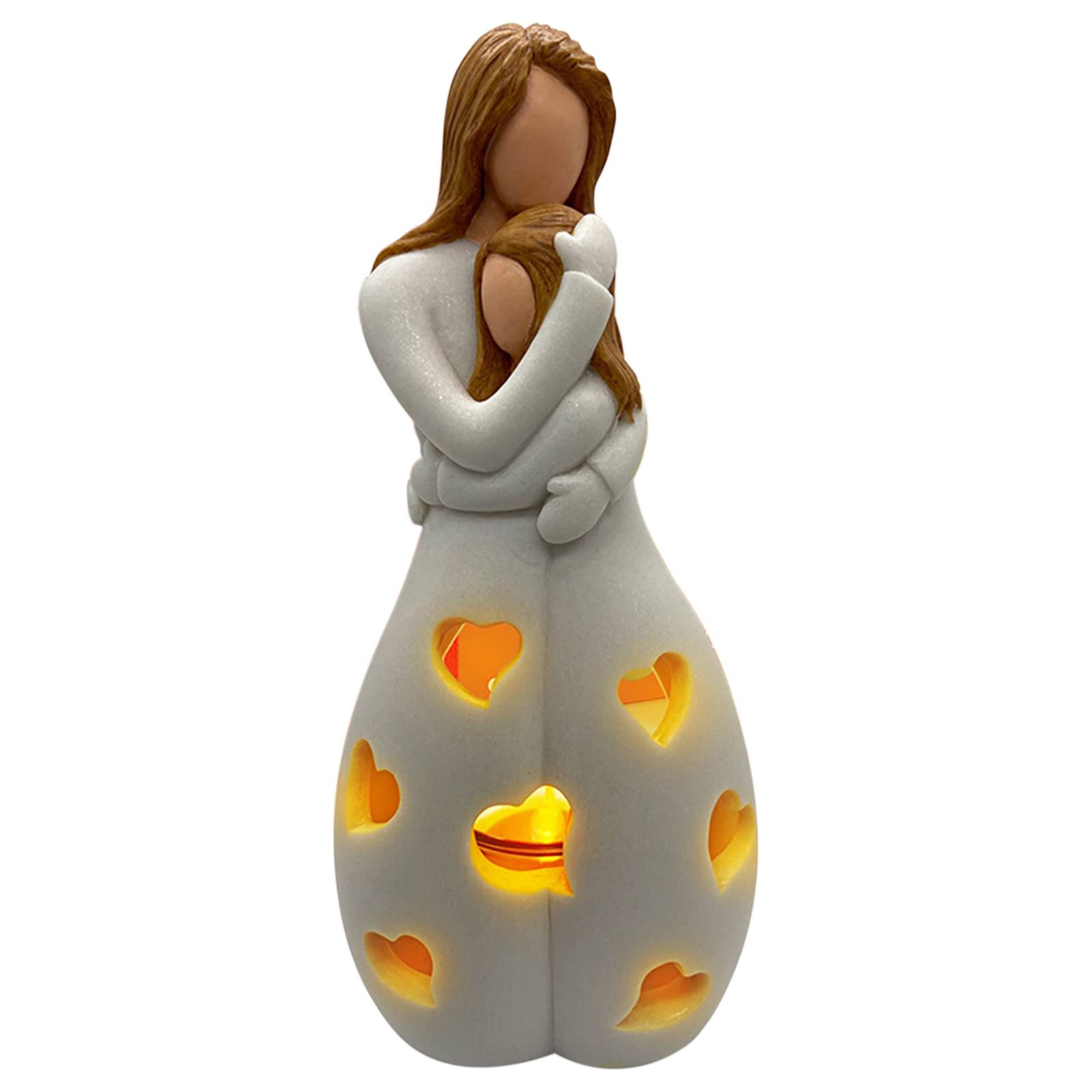 Mother's Day Gift Mother Daughter Hug Candle Holder Candle Light Slot Candle view 2