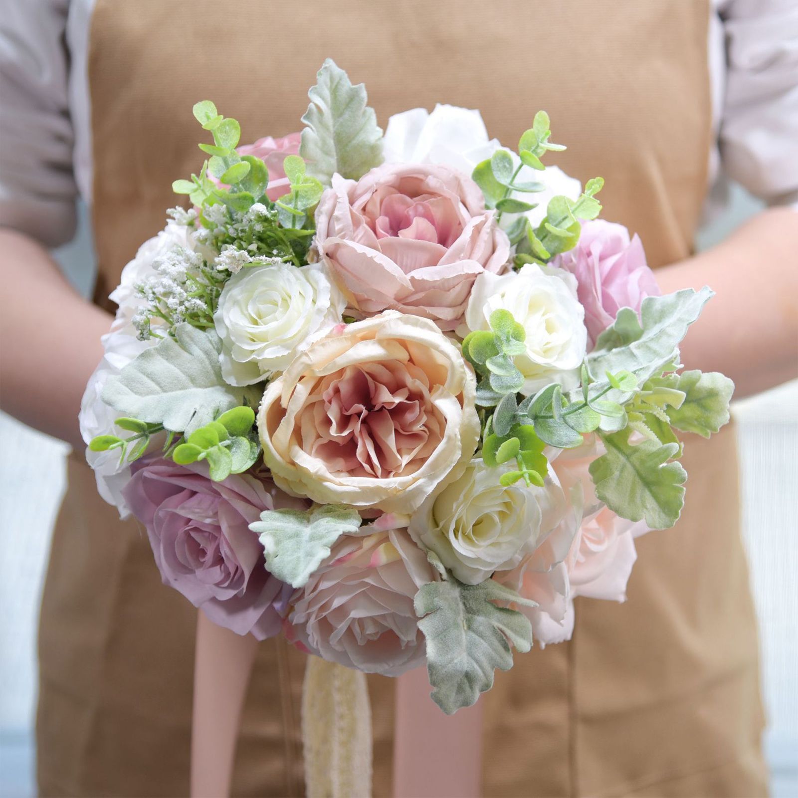 Wedding Bridal Hand Bouquet Home Decoration Fake Flower Silk Flower Artifical view 10