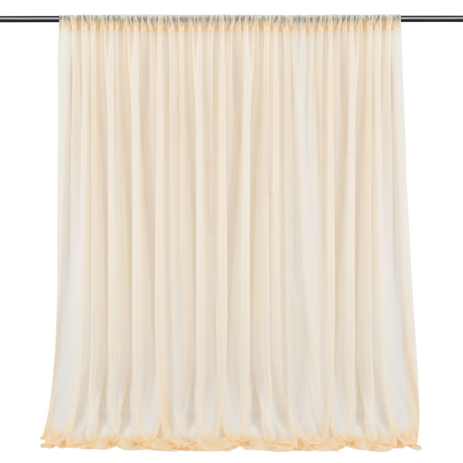 Backdrop Curtain Champagne 1.5x2.15m Yarn Durable Backdrop Drape for Wedding Party